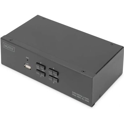 Switch KVM HDMI 4K Double de Digitus - Contrôle 4 PC avec double écran - Publicité Switch KVM HDMI 4K Double de Digitus - Contrôle 4 PC avec double écran - Publicité
