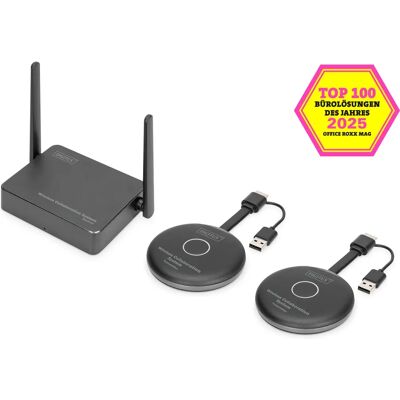 Bezprzewodowy System Prezentacji Digitus - Czarny - HDMI - Zasięg 50m - Model DS-55317 Bezprzewodowy System Prezentacji Digitus - Czarny - HDMI - Zasięg 50m - Model DS-55317