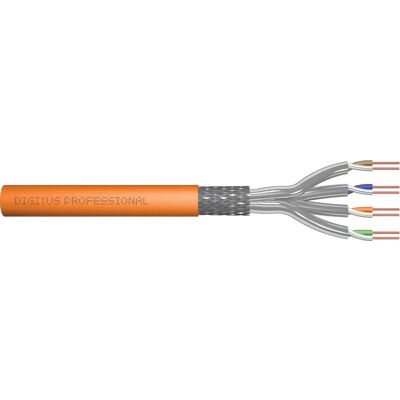 Profesjonalny 25m pomarańczowy kabel sieciowy Cat7 S/FTP - Trwały i elastyczny Profesjonalny 25m pomarańczowy kabel sieciowy Cat7 S/FTP - Trwały i elastyczny