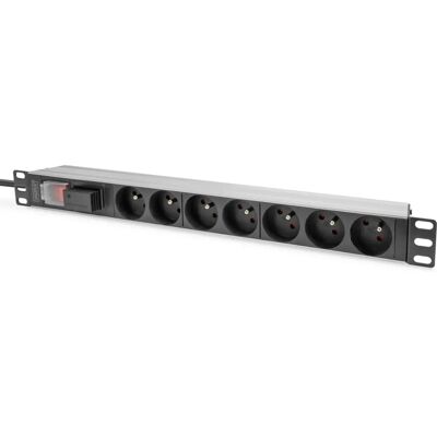 Digitus - DN-95407-FR - 7 AC-uttag - 2 m kabel - PDU Digitus - DN-95407-FR - 7 AC-uttag - 2 m kabel - PDU