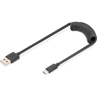 Kabel USB-C Digitus - 1m Czarny - USB 2.0, Power Delivery 60W Kabel USB-C Digitus - 1m Czarny - USB 2.0, Power Delivery 60W