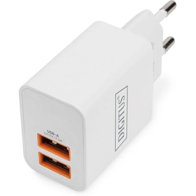 Digitus Weißer Dual USB Ladegerät - Smartphone & Tablet - 15,5W Digitus Weißer Dual USB Ladegerät - Smartphone & Tablet - 15,5W