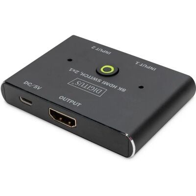 Digitus DS-45341 Videoschalter - 8K HDMI 2.1 - 2 Anschlüsse - Kompaktes Aluminium Digitus DS-45341 Videoschalter - 8K HDMI 2.1 - 2 Anschlüsse - Kompaktes Aluminium