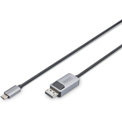 Kabel adaptora USB-C do DisplayPort Digitus - 2m Czarny Kabel adaptora USB-C do DisplayPort Digitus - 2m Czarny