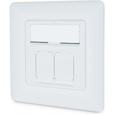 Digitus DN-9010/8-1 Netzstecker - Abschirmung, 2 Anschlüsse, CAT 6A, Weiß Digitus DN-9010/8-1 Netzstecker - Abschirmung, 2 Anschlüsse, CAT 6A, Weiß