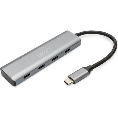 Digitus USB-C 4 Port Hub - USB 3.1 - Dunkelgrau Digitus USB-C 4 Port Hub - USB 3.1 - Dunkelgrau