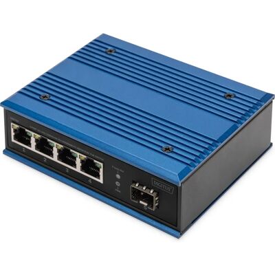 Digitus DN-651135 Industrial PoE Gigabit Ethernet Switch - Black, Blue Digitus DN-651135 Industrial PoE Gigabit Ethernet Switch - Black, Blue