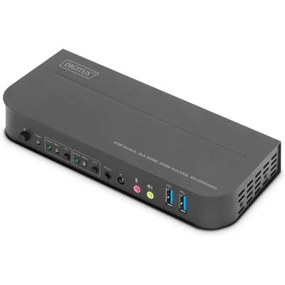 Digitus Digital KVM-Umschalter - Schwarz - 4K@60Hz Unterstützung Digitus Digital KVM-Umschalter - Schwarz - 4K@60Hz Unterstützung