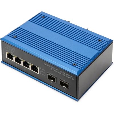 Digitus Industriële 4+2-poort Gigabit Ethernet PoE Switch Digitus Industriële 4+2-poort Gigabit Ethernet PoE Switch