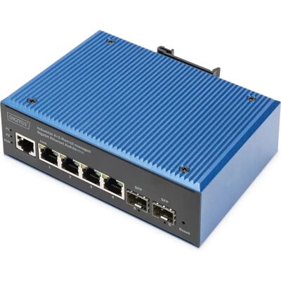 Digitus Modell DN-651155 Layer 2 Managed Gigabit PoE Netzwerk Switch - Schwarz, Blau Digitus Modell DN-651155 Layer 2 Managed Gigabit PoE Netzwerk Switch - Schwarz, Blau