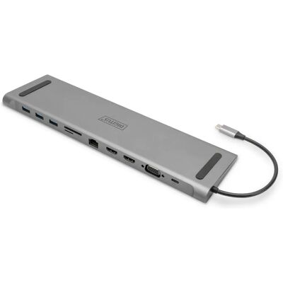 Digitus Zilveren USB-C Docking Station - Laptop Docking Station Digitus Zilveren USB-C Docking Station - Laptop Docking Station