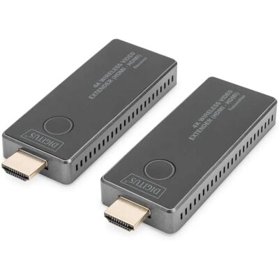 Digitus Black Silver AV Extender - Transmitter & Receiver - 4K Wireless HDMI Digitus Black Silver AV Extender - Transmitter & Receiver - 4K Wireless HDMI