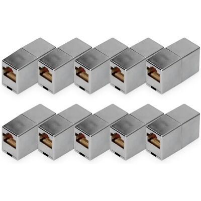 Digitus DN-93901-10 Árnyékolt RJ45 Koppeling - Ezüst Digitus DN-93901-10 Árnyékolt RJ45 Koppeling - Ezüst