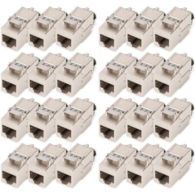 Digitus DN-93816-24 - Árnyékolt Keystone modul - Szerszám nélküli, porvédő sapka, 24 db Digitus DN-93816-24 - Árnyékolt Keystone modul - Szerszám nélküli, porvédő sapka, 24 db