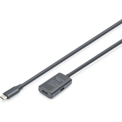 Digitus DA-73108 USB 3.2 Gen 1 przedłużacz - Czarny Digitus DA-73108 USB 3.2 Gen 1 przedłużacz - Czarny
