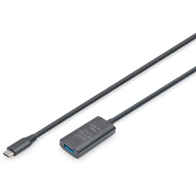 Przedłużacz kabla USB Digitus aktywny 5m USB 3.2 Gen1 USB-C USB-A Przedłużacz kabla USB Digitus aktywny 5m USB 3.2 Gen1 USB-C USB-A