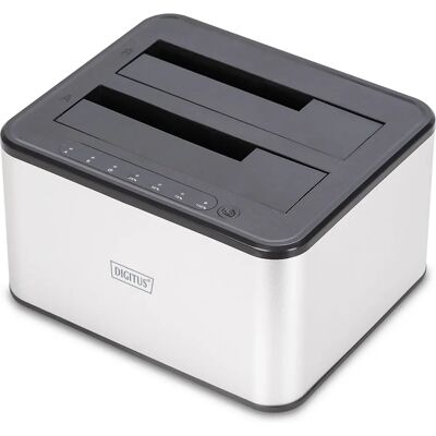 Digitus DA-71540-2 Lagringsdockningsstation - USB 3.2 Gen 1 - Svart/Vit Digitus DA-71540-2 Lagringsdockningsstation - USB 3.2 Gen 1 - Svart/Vit
