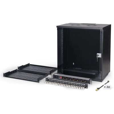 Digitus DN-49207-SET Wandmontierter Rack Schwarz - Rack Cabinet Digitus DN-49207-SET Wandmontierter Rack Schwarz - Rack Cabinet