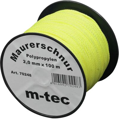 Profibau Cordon de maçon fluorescent jaune 100m - Maurerschnur 2 mm - Publicité Profibau Cordon de maçon fluorescent jaune 100m - Maurerschnur 2 mm - Publicité
