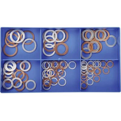 Kobber/Aluminium Tætninger Sæt - 100 Stk - DIN 7603 Kobber/Aluminium Tætninger Sæt - 100 Stk - DIN 7603