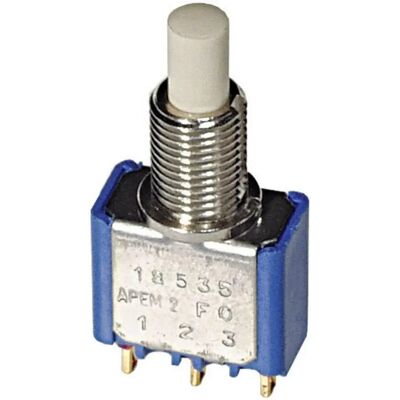 Miniatuur Paneel Schakelaar SPDT Momentaan 30V DC - Signaalschakeling Miniatuur Paneel Schakelaar SPDT Momentaan 30V DC - Signaalschakeling
