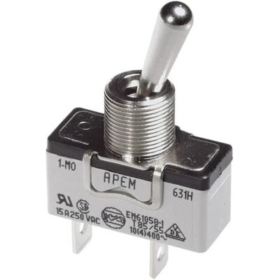 Interruptor a palanca APEM 651H/2 - 3PST - 250V/15A Interruptor a palanca APEM 651H/2 - 3PST - 250V/15A