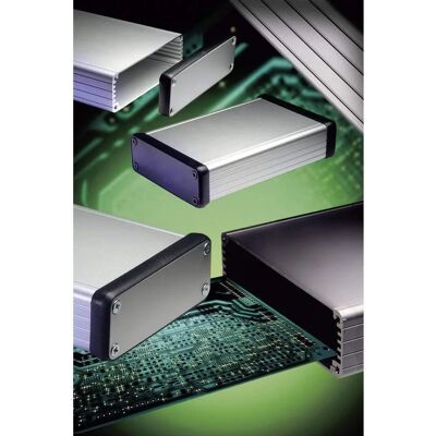 Boîtier en Aluminium Noir Hammond - 120x103x53mm - IP54 Boîtier en Aluminium Noir Hammond - 120x103x53mm - IP54