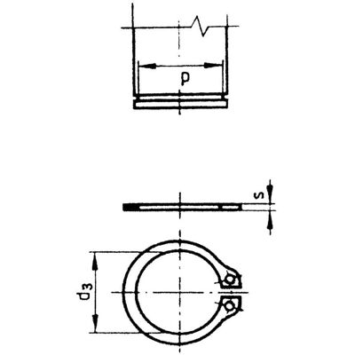 TOOLCRAFT 9 D471 Circlip - DIN 471 - 8,4 mm - Fjäderstål TOOLCRAFT 9 D471 Circlip - DIN 471 - 8,4 mm - Fjäderstål
