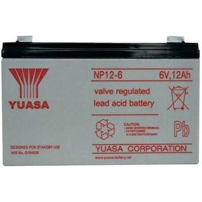 Yuasa NP12-6 6V 12Ah Underhållsfri blybatteri - Produkttyp Yuasa NP12-6 6V 12Ah Underhållsfri blybatteri - Produkttyp