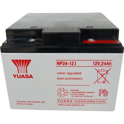 Yuasa NP24-12 12V 24Ah batteri av bly-syra - Underhållsfri Yuasa NP24-12 12V 24Ah batteri av bly-syra - Underhållsfri