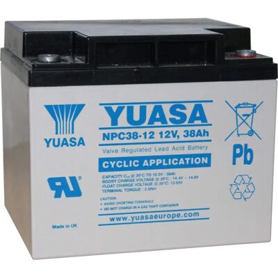 Yuasa 12 V 38 Ah AGM Batteri - Cykelsäker Yuasa 12 V 38 Ah AGM Batteri - Cykelsäker