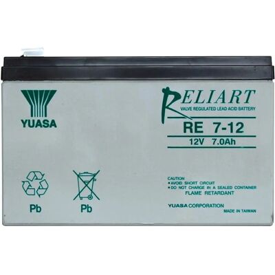 Yuasa RE7-12 12V 7Ah AGM Batteri - Flat Terminal Yuasa RE7-12 12V 7Ah AGM Batteri - Flat Terminal