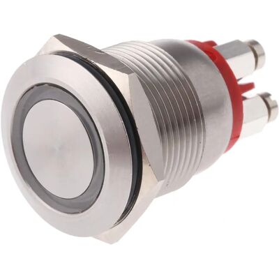 Bulgin MPI002/TERM/RD Vandalbeskyttende trykknap - SPST, Rød LED, 24 V/DC Bulgin MPI002/TERM/RD Vandalbeskyttende trykknap - SPST, Rød LED, 24 V/DC