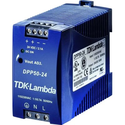 DIN Rail Voeding TDK Lambda DPP50-48 48V/DC DIN Rail Voeding TDK Lambda DPP50-48 48V/DC