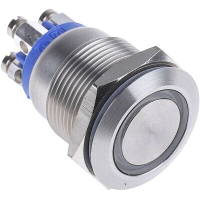 Bulgin Bulgin MPI002/TERM/BL Vandaalbestendige schakelaar - 24V DC - Ring blauw Bulgin Bulgin MPI002/TERM/BL Vandaalbestendige schakelaar - 24V DC - Ring blauw