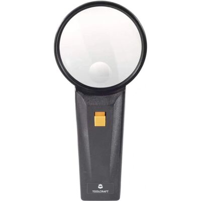 TOOLCRAFT 821031 Handheld Magnifier - 75mm Lens - LED Light - 2x/4x TOOLCRAFT 821031 Handheld Magnifier - 75mm Lens - LED Light - 2x/4x