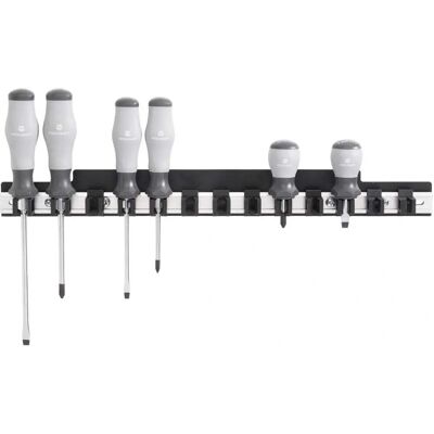 Toolcraft Aluminium Skruetrækkerholder - 435x48mm - Til 14 Værktøjer Toolcraft Aluminium Skruetrækkerholder - 435x48mm - Til 14 Værktøjer