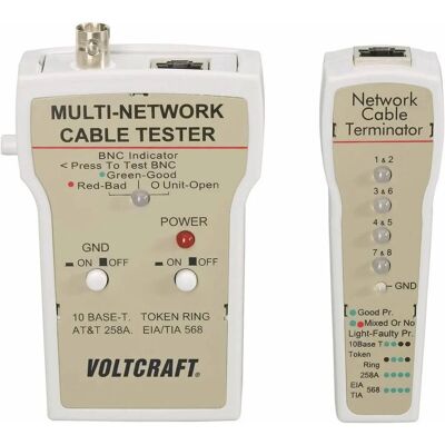 Testeur de câbles réseau Voltcraft CT-1 - BNC, RJ-45, LAN - Publicité Testeur de câbles réseau Voltcraft CT-1 - BNC, RJ-45, LAN - Publicité
