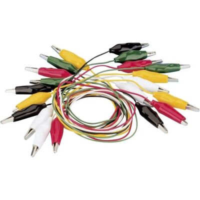VOLTCRAFT Krokodilklemmen-Set - 10 Stück, 540mm, 0,5mm² VOLTCRAFT Krokodilklemmen-Set - 10 Stück, 540mm, 0,5mm²