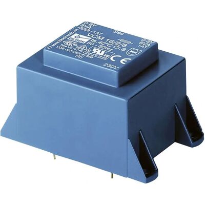 PCB-monteret transformer VCM 36/2/12 - 36VA, 2x12V, 2 x 1.5A PCB-monteret transformer VCM 36/2/12 - 36VA, 2x12V, 2 x 1.5A