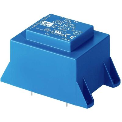 Transformateur PCB Block VCM 16/1/18 16VA 18V 888mA Transformateur PCB Block VCM 16/1/18 16VA 18V 888mA