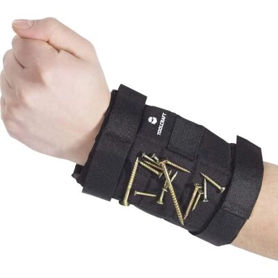 Toolcraft 815906 Magnetic Tool Wristband - Magnetic, Black, Adjustable - Hand Tool Accessory Toolcraft 815906 Magnetic Tool Wristband - Magnetic, Black, Adjustable - Hand Tool Accessory