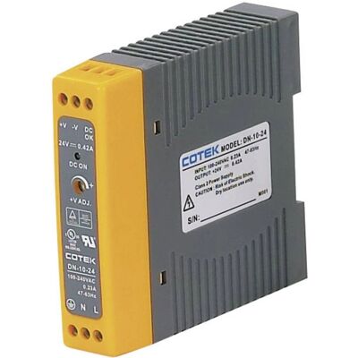 Alimentation rail DIN Cotek DN 10-24 - 24VDC 0.42A 10W - Publicité Alimentation rail DIN Cotek DN 10-24 - 24VDC 0.42A 10W - Publicité