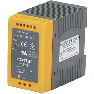 Cotek DN 100-15 DIN-Schienen-Netzteil - 15VDC, 6.4A, 100W - Stromversorgung Cotek DN 100-15 DIN-Schienen-Netzteil - 15VDC, 6.4A, 100W - Stromversorgung