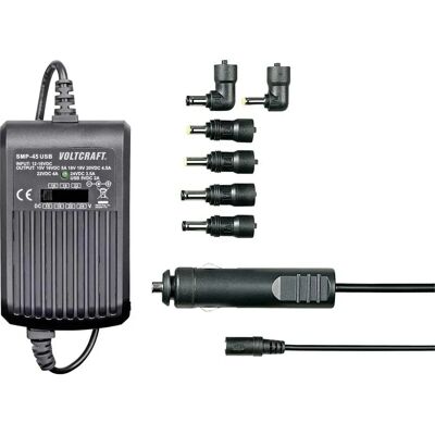 Bärbar strömförsörjning VOLTCRAFT SMP-45 USB - 9,5-20V, 45W, 3A Bärbar strömförsörjning VOLTCRAFT SMP-45 USB - 9,5-20V, 45W, 3A