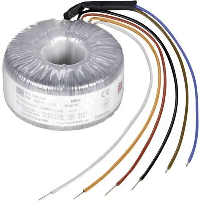Transformador toroidal de aislamiento Block RTE 120/2x12 - 120 VA, Entrada 230 V Transformador toroidal de aislamiento Block RTE 120/2x12 - 120 VA, Entrada 230 V
