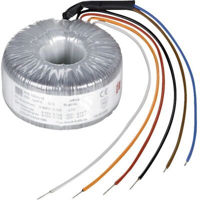 Transformador toroidal Block RTE 200/2x12 - 200 VA Transformador toroidal Block RTE 200/2x12 - 200 VA