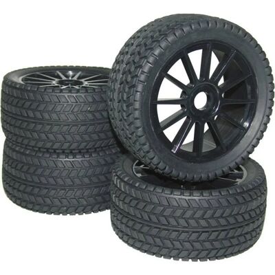 Reely RA093SBA1 1:8 Buggy Straßenräder - 12-Speichen, Schwarz Reely RA093SBA1 1:8 Buggy Straßenräder - 12-Speichen, Schwarz