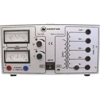 Statron 5340.1 Laboratorienetzgerät - Einstellbar 0-12 V/AC, 3 A Statron 5340.1 Laboratorienetzgerät - Einstellbar 0-12 V/AC, 3 A