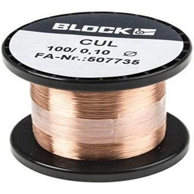 Filo di rame CUL 100 - Elettrolitico, 0,1mm, 1351m Filo di rame CUL 100 - Elettrolitico, 0,1mm, 1351m